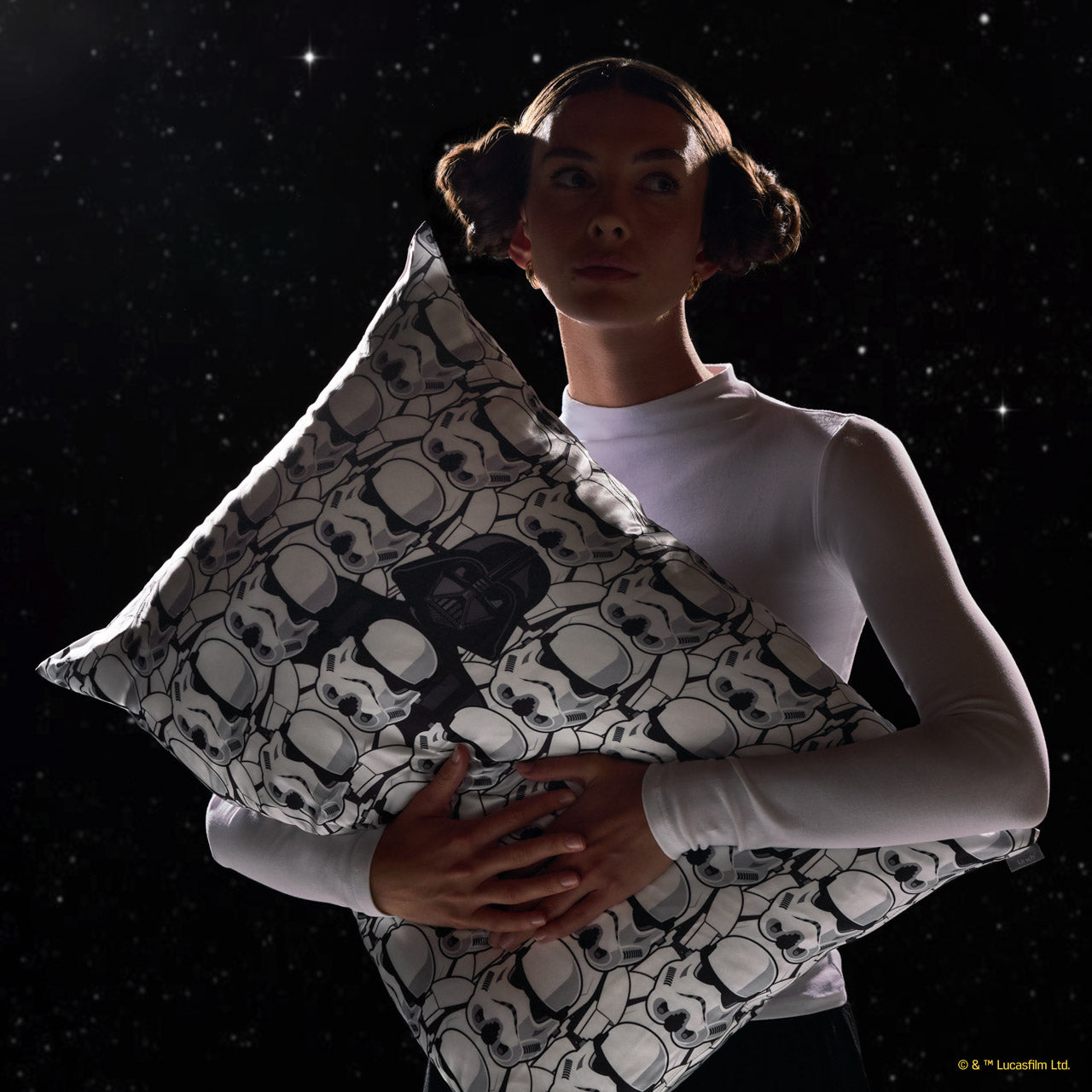 Star Wars™ & Kitsch Satin Pillowcase in Darth Vader & Stormtroopers - Image 3