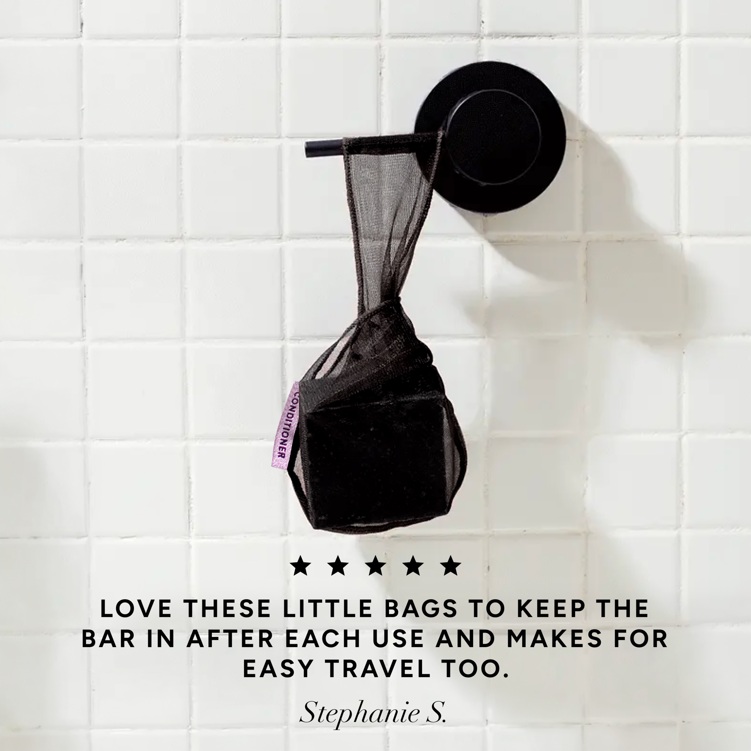 Black Conditioner Bar Bag - Image 2