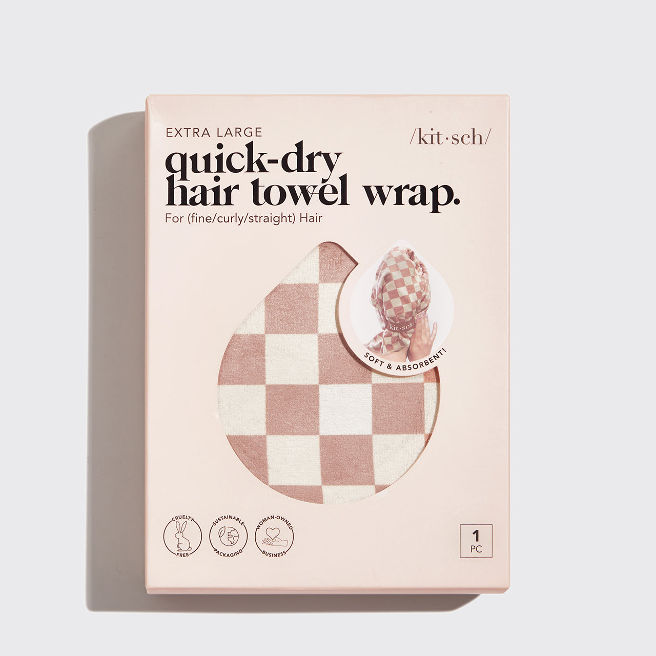 Satin Lined Flexi Shower Cap + XL Hair Towel Bundle - Image 7