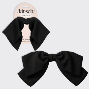 Black Bow Hair Clip