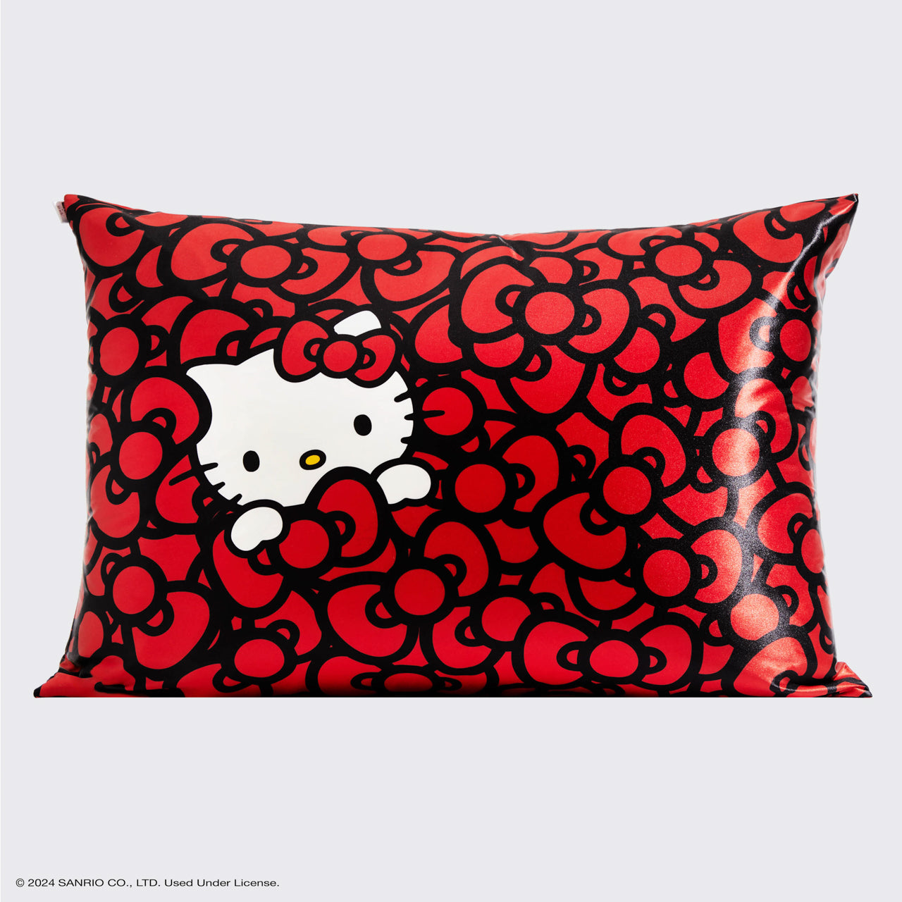 Kitsch x Hello Kitty Satin Pillowcase in Kitty Bathes in a Sea of Bows - Image 4