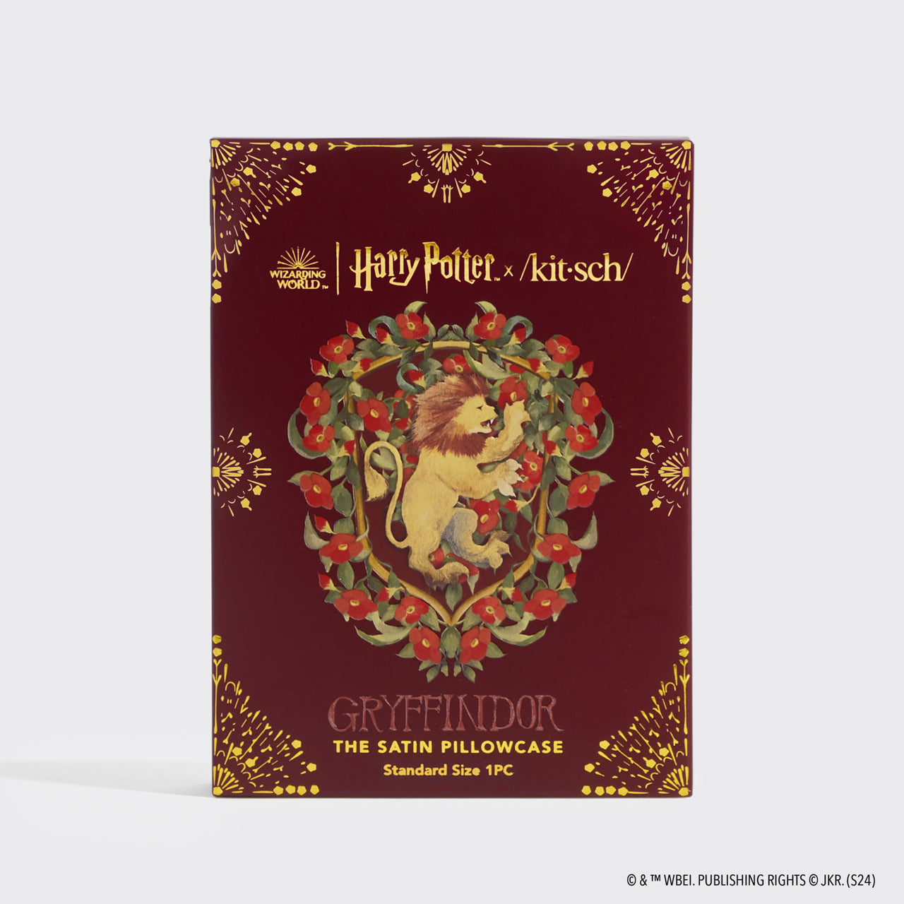 Kitsch x Harry Potter Satin Pillowcase in Gryffindor 2 Pack - Image 3
