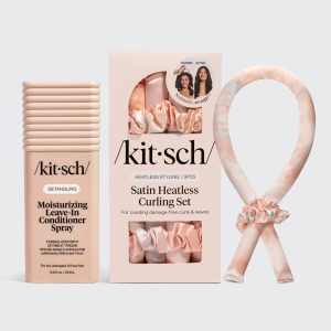 Satin Heatless Curling Set + Leave-In Conditioner Bundle