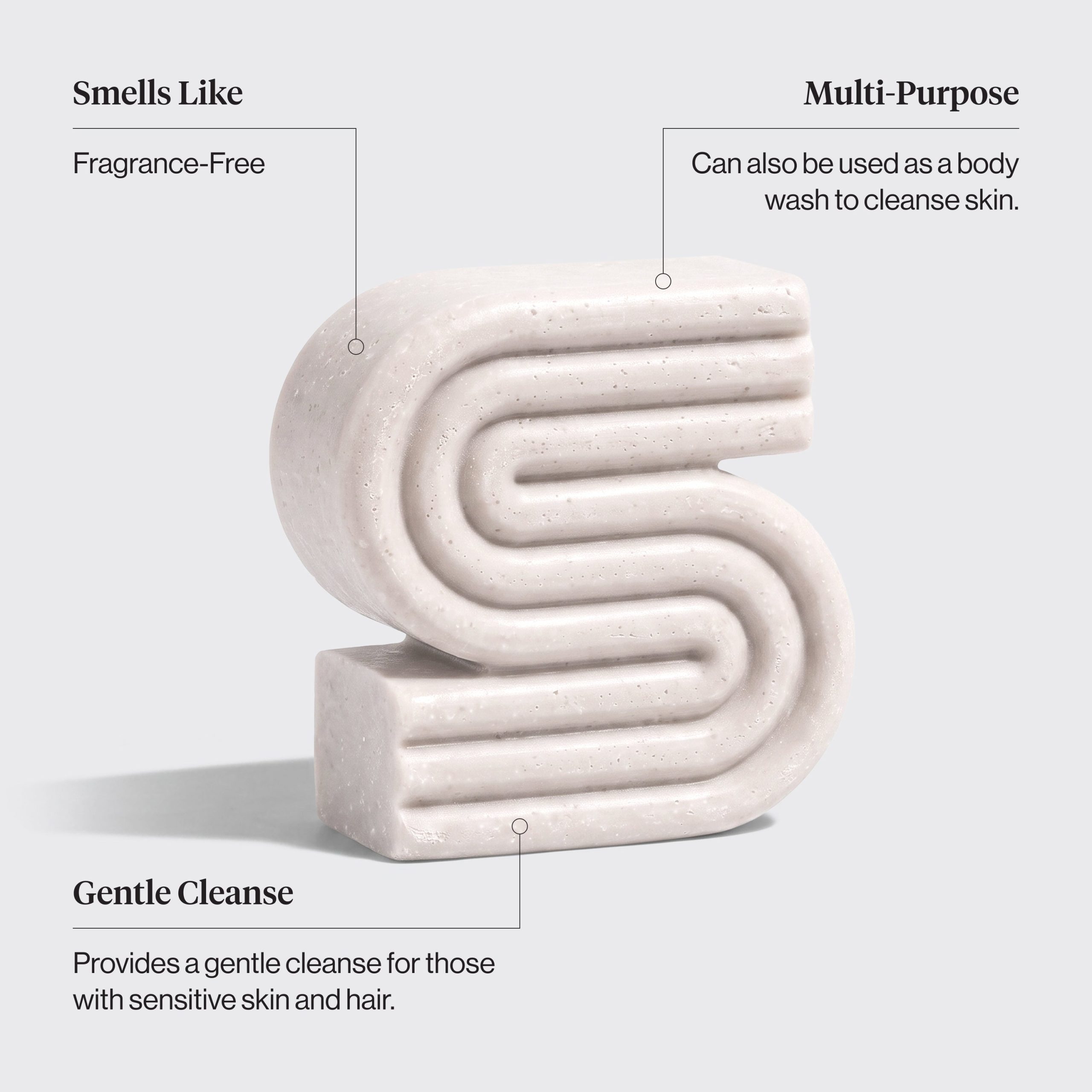 Ultra Sensitive Shampoo & Body Wash Bar Fragrance Free - Image 3