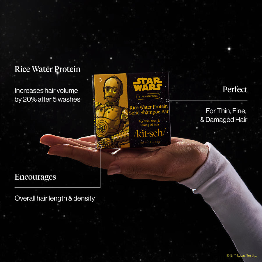 Star Wars™ & Kitsch Rice Water Protein Strengthening Solid Shampoo - C-3PO - Image 2