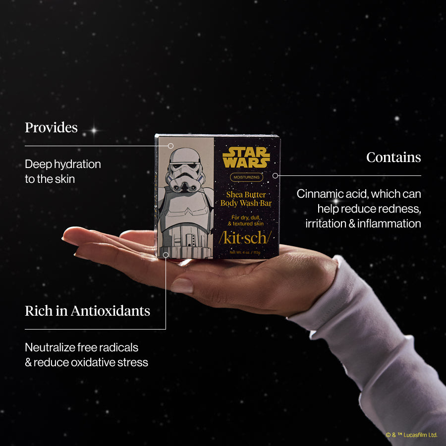 Star Wars™ & Kitsch Shea Butter Moisturizing Solid Body Wash - Stormtrooper Swirl - Image 3